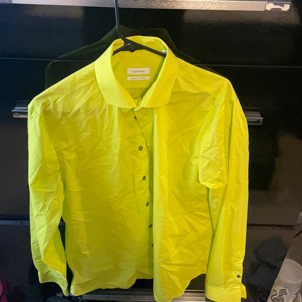 Yellow button-down shirt, Calvin Klein